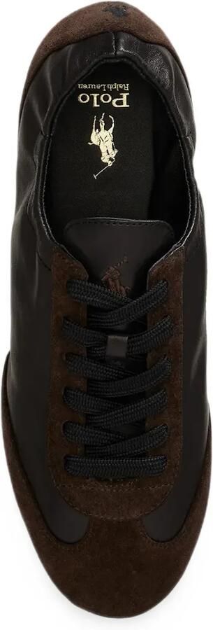 Polo Ralph Lauren Leren sneakers met suède vlakken Zwart - Foto 5