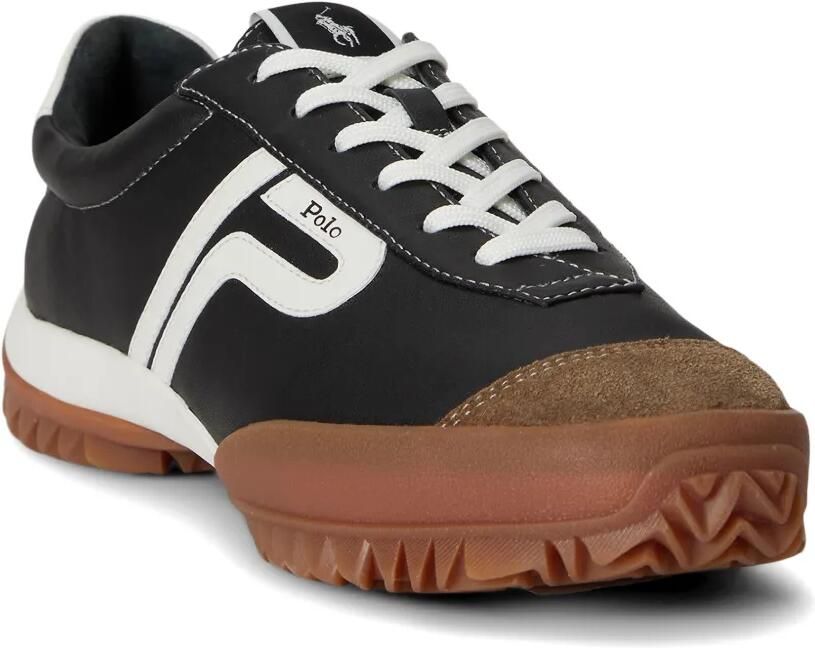 Polo Ralph Lauren Leren sneakers met vlakken Zwart