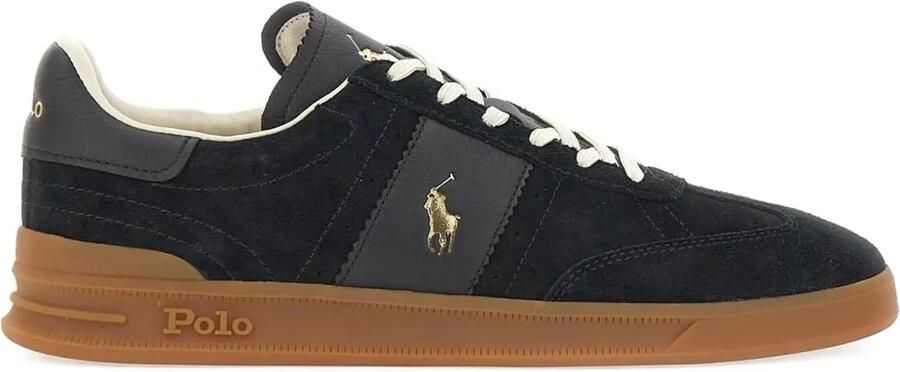 Polo Ralph Lauren Leren sneakers Zwart