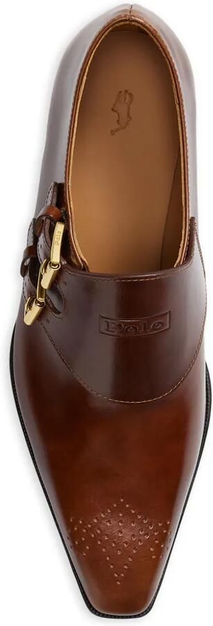 Polo Ralph Lauren Loafers met dubbele gesp en puntige neus Bruin - Foto 4