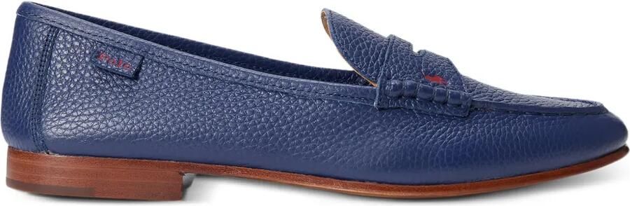 Polo Ralph Lauren Loafers met penny tab van bewerkt leer Blauw