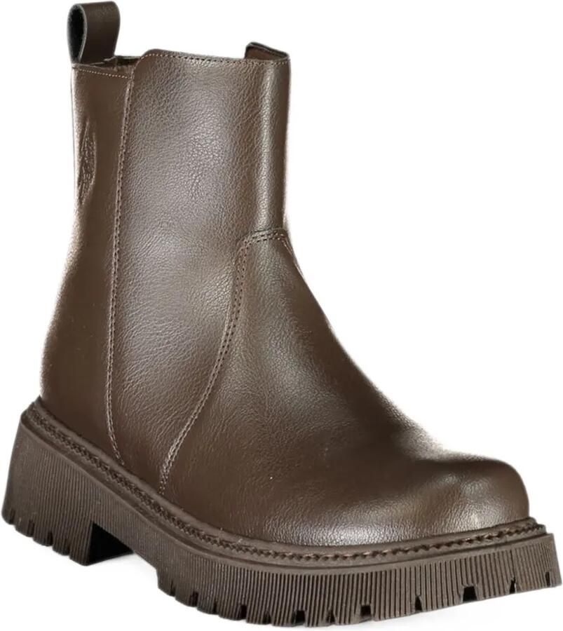 U.S. POLO ASSN. logo-embossed ridged-sole ankle boots Bruin - Foto 2