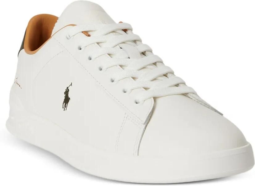 Polo Ralph Lauren logo-embroidered leather sneakers Wit - Foto 3