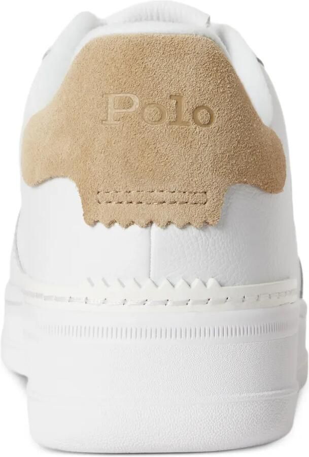 Polo Ralph Lauren logo-embroidered leather sneakers Wit - Foto 3