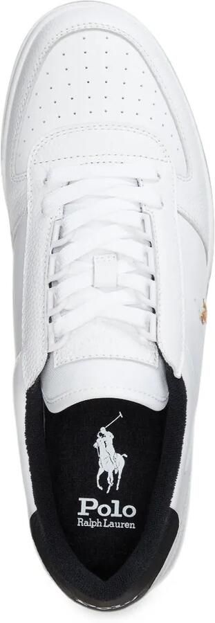 Polo Ralph Lauren logo-embroidered leather sneakers Wit