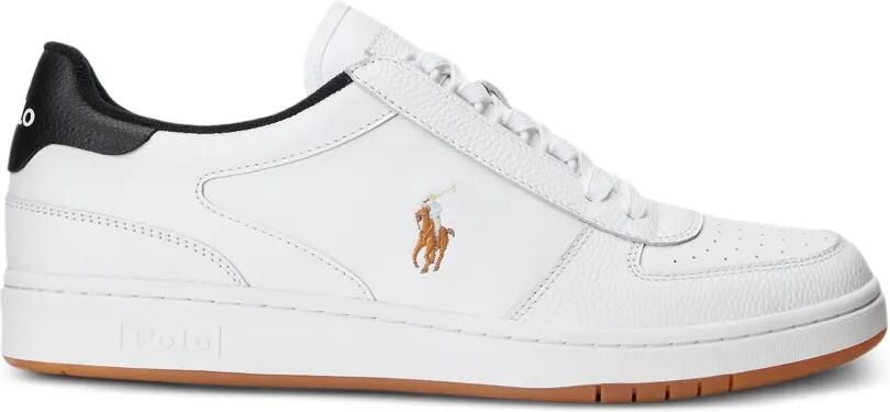 Polo Ralph Lauren logo-embroidered leather sneakers Wit - Foto 3