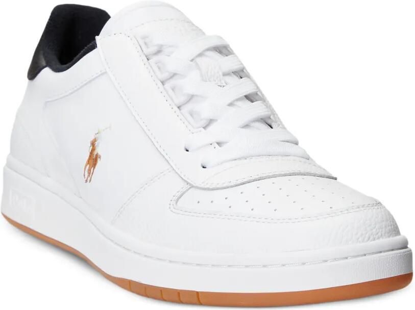 Polo Ralph Lauren logo-embroidered leather sneakers Wit - Foto 2