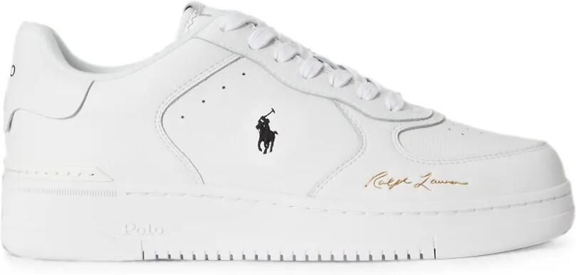 Polo Ralph Lauren logo-print leather sneakers Wit