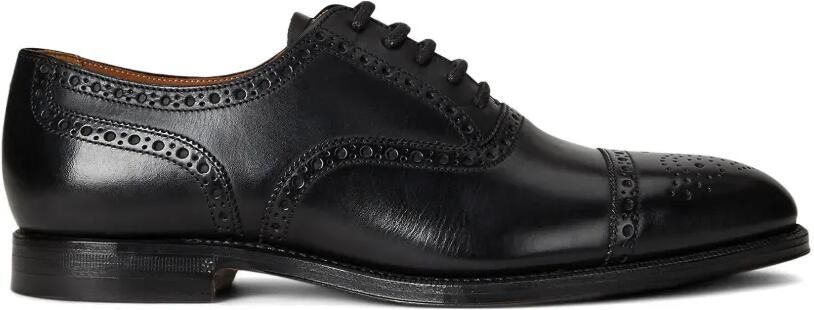 Polo Ralph Lauren Maestra Oxford schoenen met geperforeerde neus Zwart