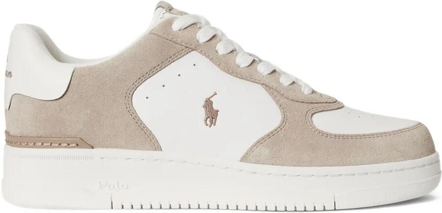 Polo Ralph Lauren Master Park leren sneakers Beige