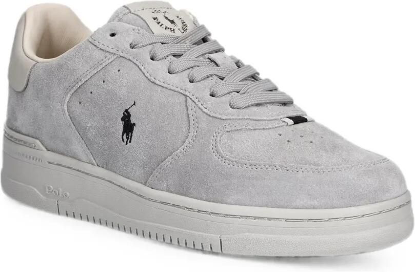 Polo Ralph Lauren Mastr Ct Rib logo-embroidered suede sneakers Grijs