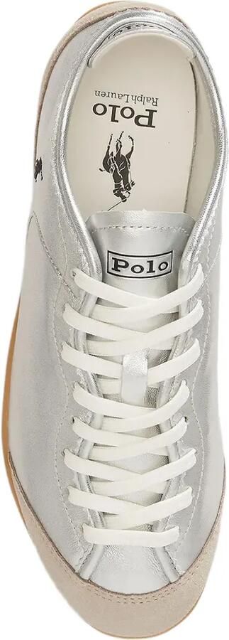 Polo Ralph Lauren Metallic sneakers met geborduurd logo Zilver - Foto 4
