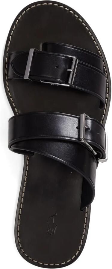 Polo Ralph Lauren Platte leren sandalen Zwart - Foto 3