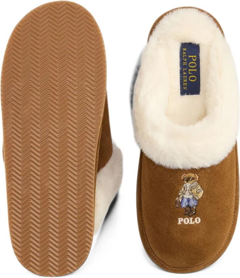 Polo Ralph Lauren Polo Bear faux-fur slippers Bruin - Foto 2