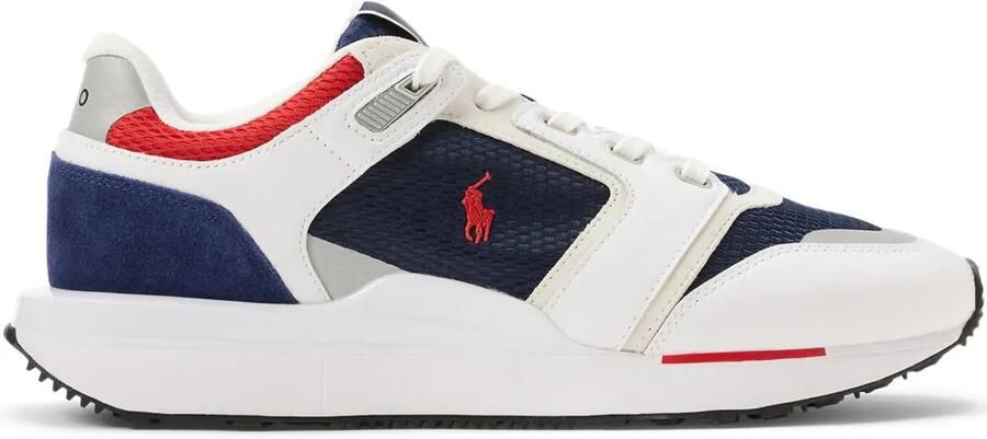 Polo Ralph Lauren Ponyleren sneakers met suède vlak Wit