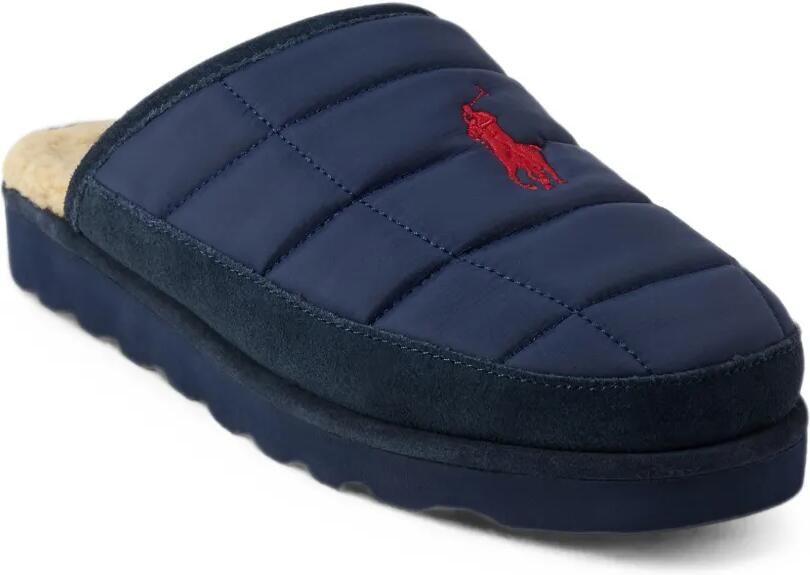 Polo Ralph Lauren Reade gewatteerde slippers met suède afwerking Blauw - Foto 4