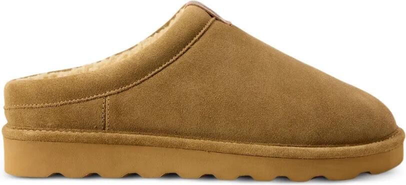 Polo Ralph Lauren Reade gewatteerde slippers met suède afwerking Blauw