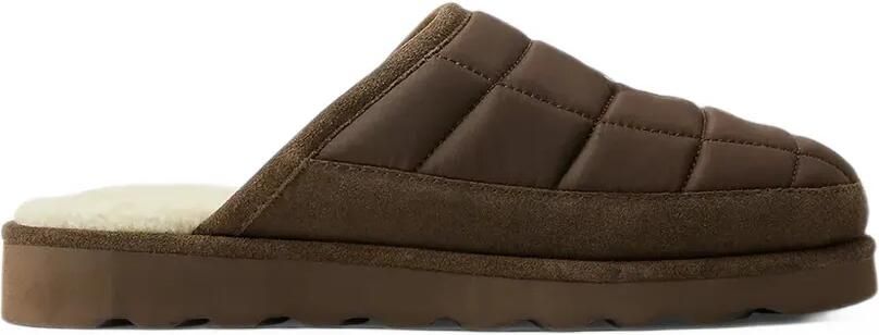 Polo Ralph Lauren Reade suede-trim quilted scuff slippers Bruin