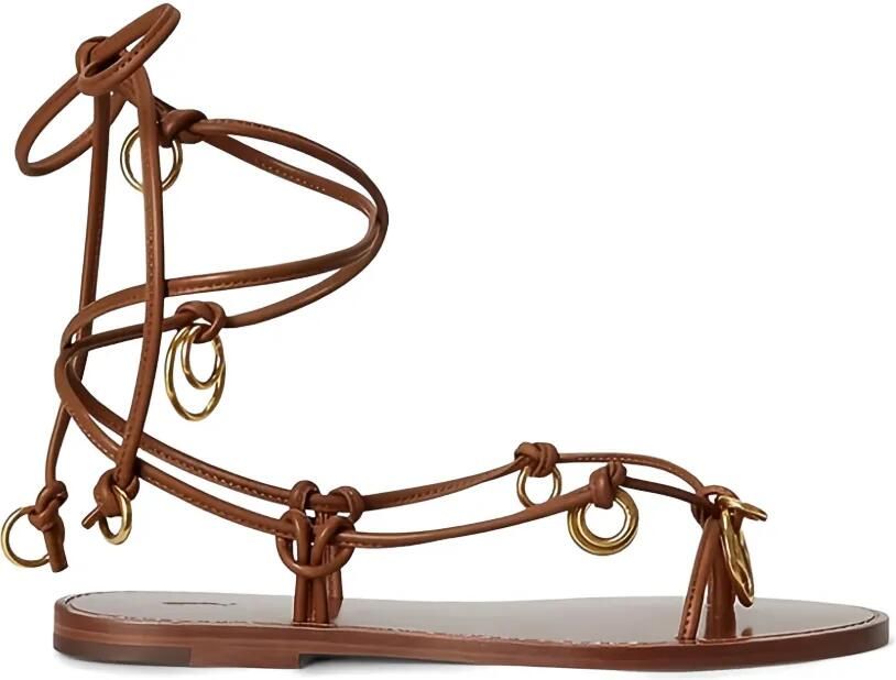 Polo Ralph Lauren Sandalen verfraaid met ring en geknoopt detail Bruin