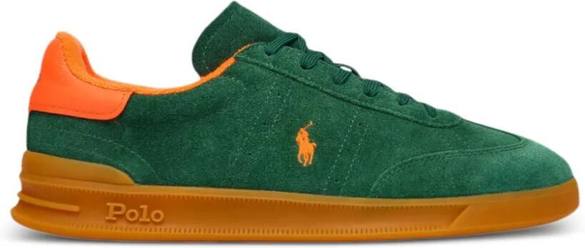 Polo Ralph Lauren Signature Pony suède sneakers Groen