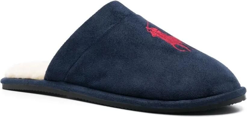 Polo Ralph Lauren Slippers met geborduurd logo Blauw - Foto 4