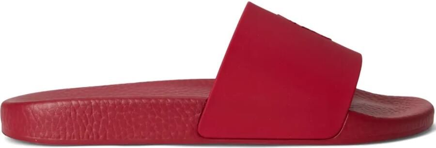 Polo Ralph Lauren Slippers met logodetail Rood