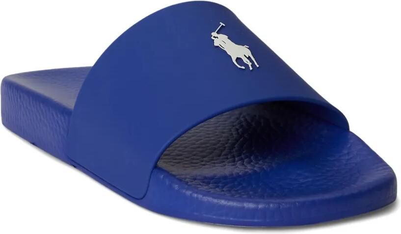 Polo Ralph Lauren Slippers met logopatch Blauw - Foto 3