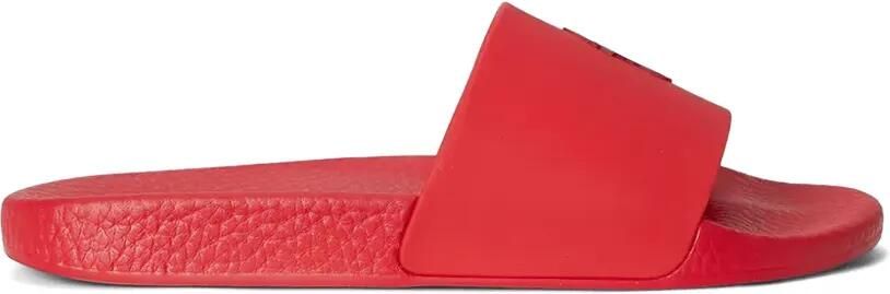 Polo Ralph Lauren Slippers met logopatch Rood
