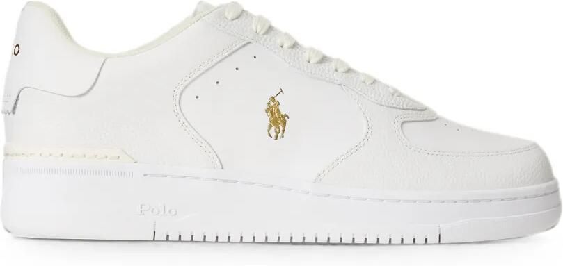 Polo Ralph Lauren Sneakers met geborduurd logo en bewerkt effect Wit
