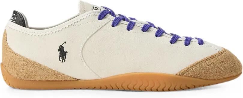 Polo Ralph Lauren Sneakers met suède vlakken en geborduurd logo Beige - Foto 3