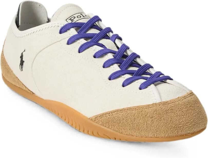 Polo Ralph Lauren Sneakers met suède vlakken en geborduurd logo Beige