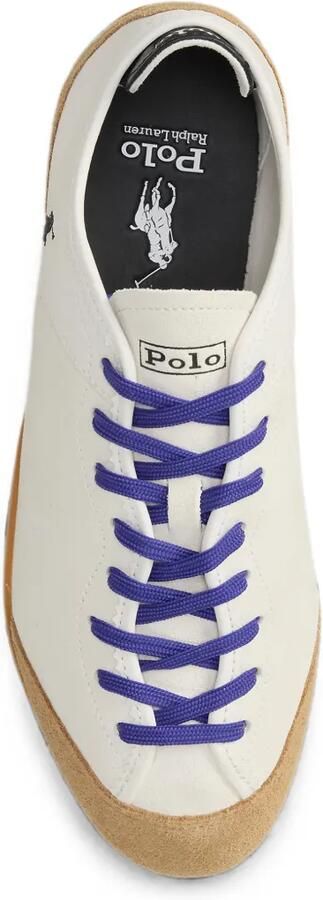 Polo Ralph Lauren Sneakers met suède vlakken en geborduurd logo Beige - Foto 4
