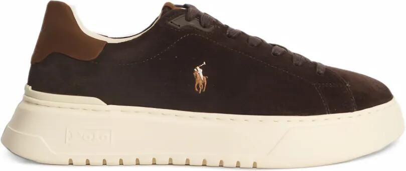 Polo Ralph Lauren Sneakers met suède afwerking Bruin