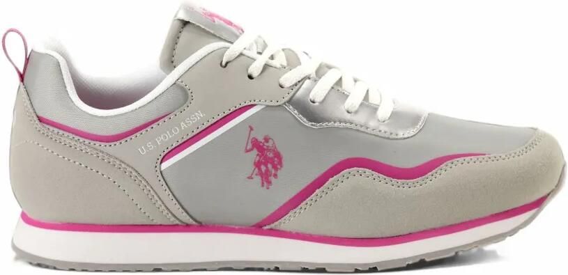 U.S. POLO ASSN. suede-panelled lace-up sneakers Grijs