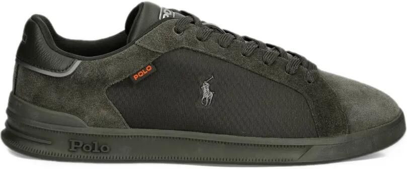 Polo Ralph Lauren suede-panelled logo-embroidered sneakers Groen