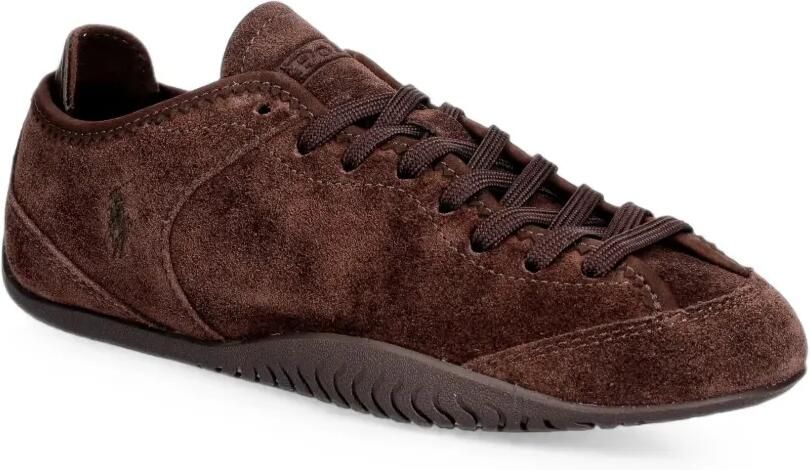 Polo Ralph Lauren Suède sneakers met geborduurd logo Bruin - Foto 2