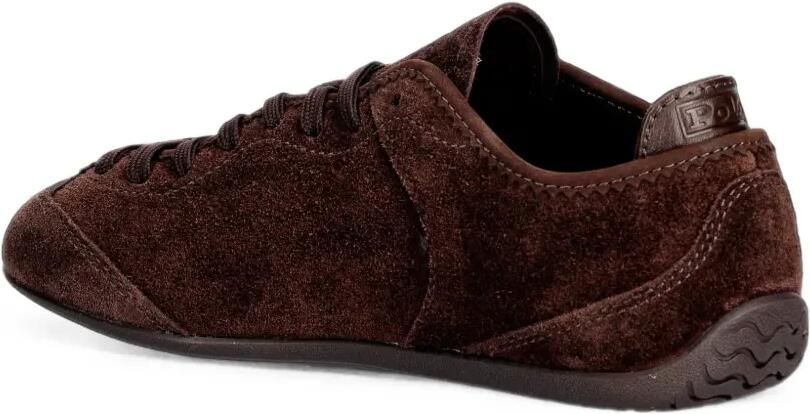 Polo Ralph Lauren Suède sneakers met geborduurd logo Bruin - Foto 3