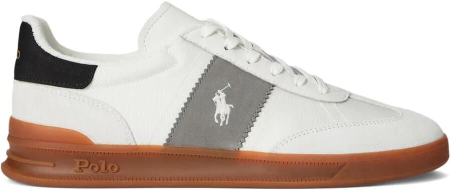 Polo Ralph Lauren Suède sneakers met logodetail Wit