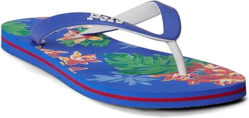 Polo Ralph Lauren Teenslippers met logoband en bloemenprint Blauw - Foto 3