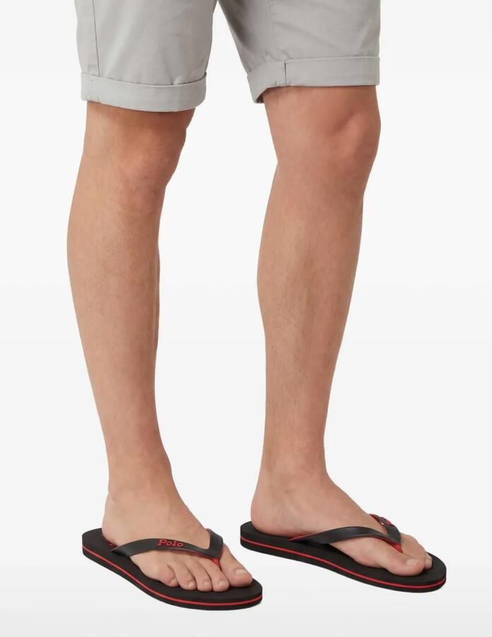 Polo Ralph Lauren Teenslippers met logopatch Zwart - Foto 2