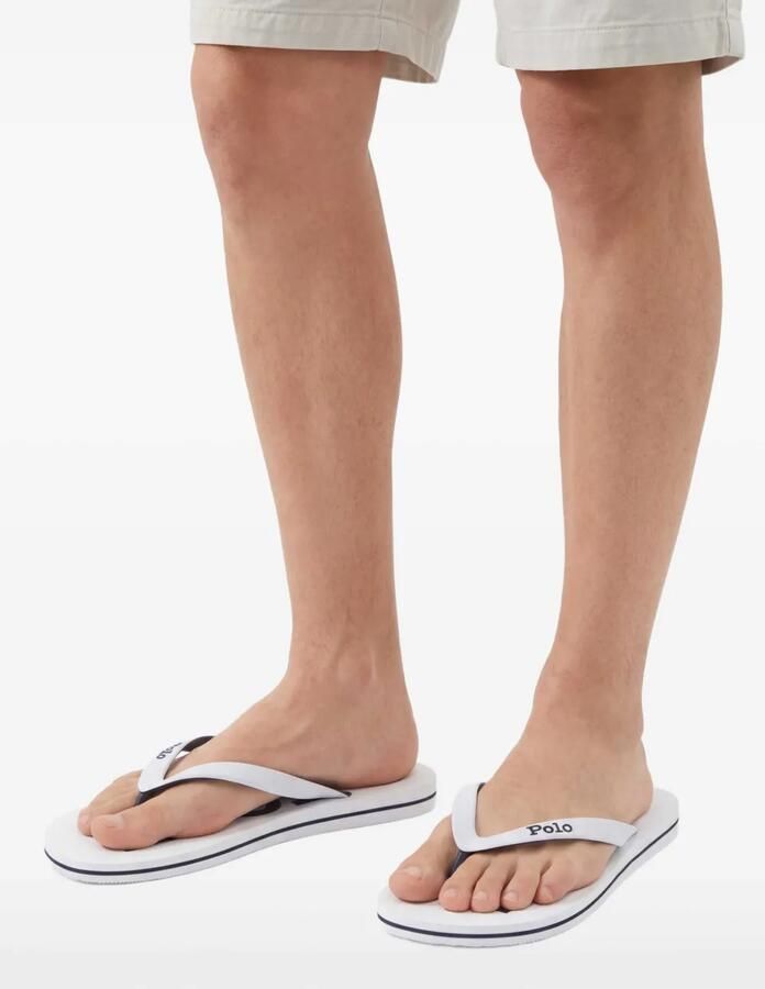 Polo Ralph Lauren Teenslippers met logoprint Wit - Foto 2