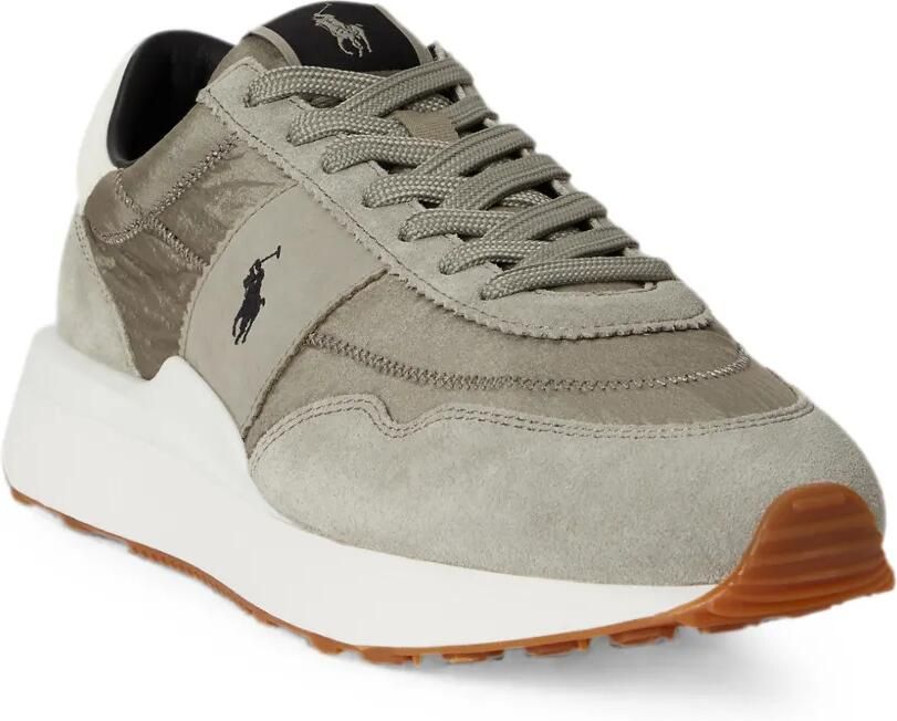 Polo Ralph Lauren Heritage Court II tennisschoenen van leer en tweed Wit