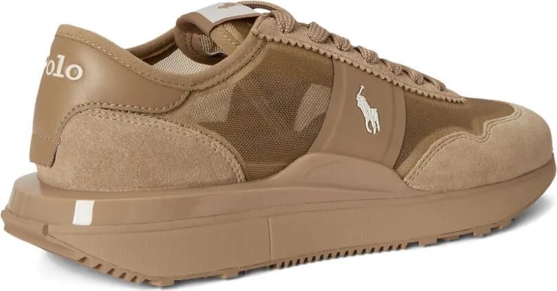 Polo Ralph Lauren Train 89 suède sneakers met mesh Bruin - Foto 4