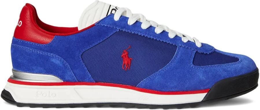 Polo Ralph Lauren Suède sneakers met logodetail Wit