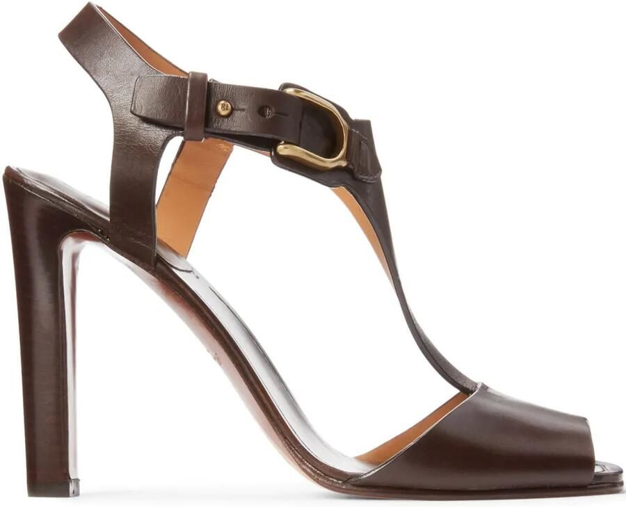 Ralph Lauren Collection 100 mm Emilie sandalen Bruin