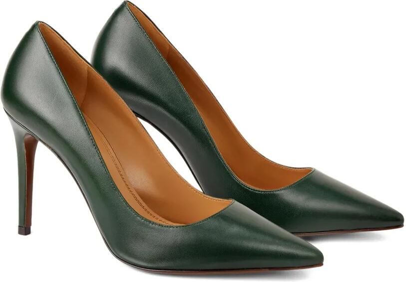 Ralph Lauren Collection 95 mm Celia stiletto pumps met puntige neus Groen - Foto 5