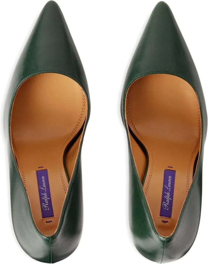 Ralph Lauren Collection 95 mm Celia stiletto pumps met puntige neus Groen - Foto 2
