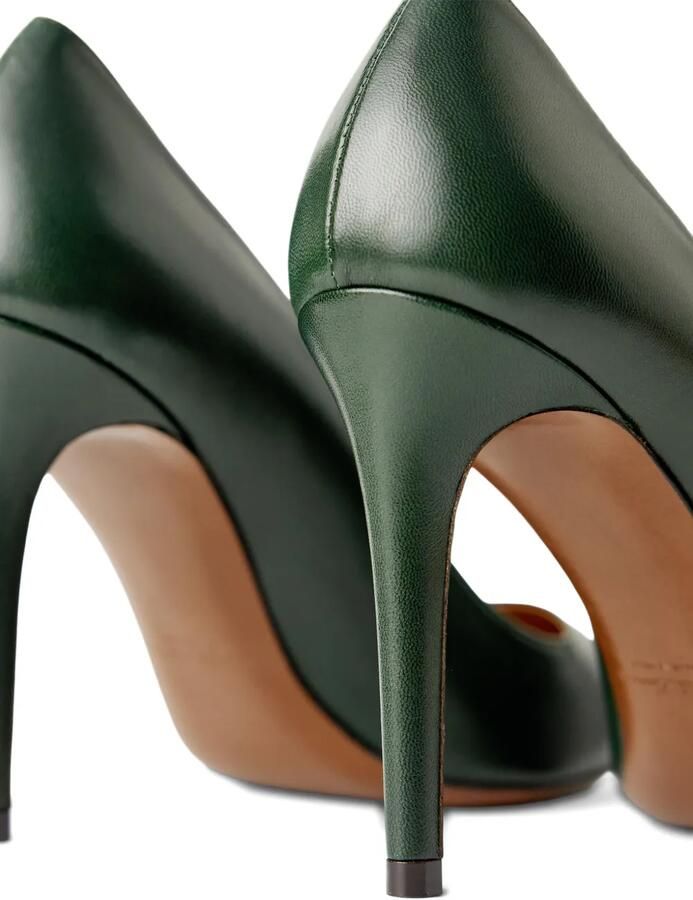 Ralph Lauren Collection 95 mm Celia stiletto pumps met puntige neus Groen - Foto 3