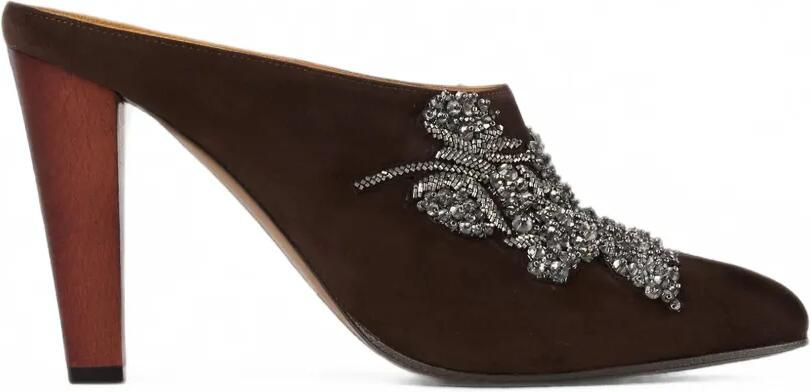 Ralph Lauren Collection Ashtyn muiltjes met hak Bruin