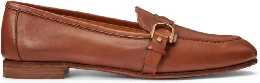Ralph Lauren Collection Audrey leren loafers Bruin